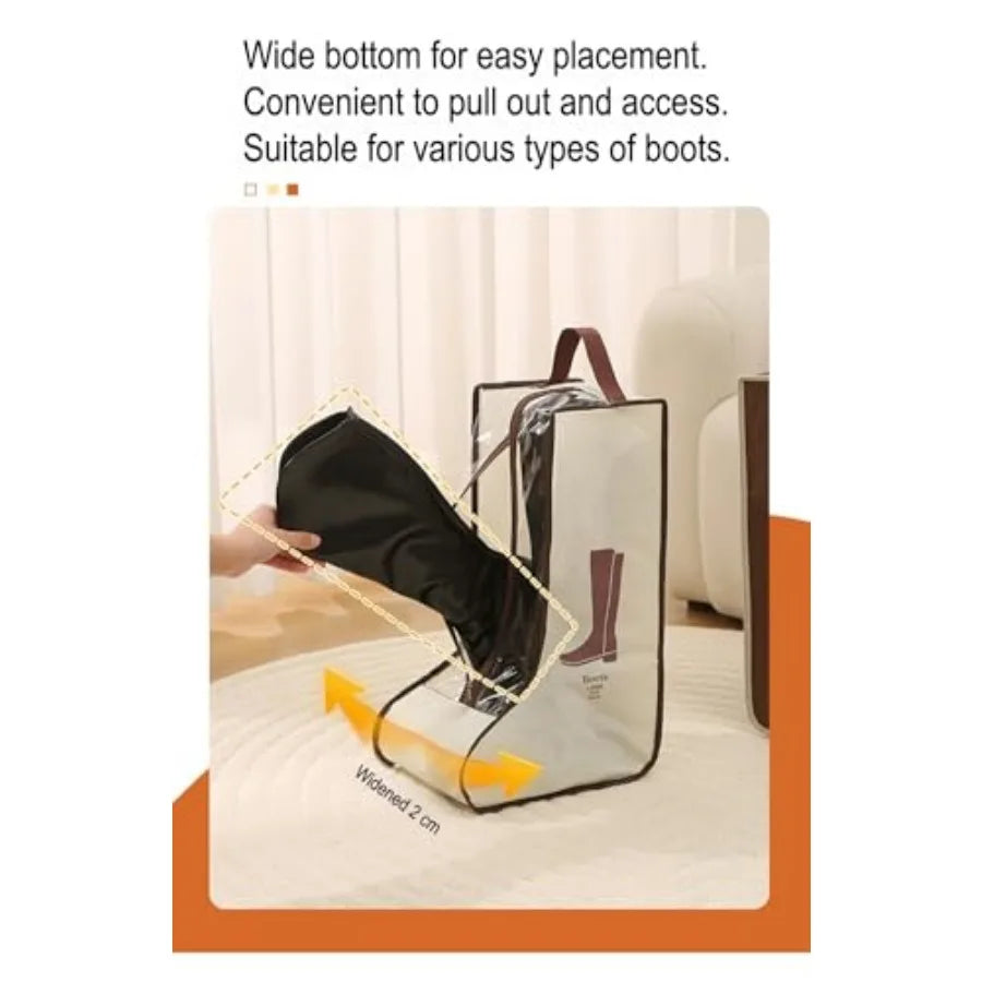 Portable Boot Storage Bags With Clear Window Waterproof Organizer