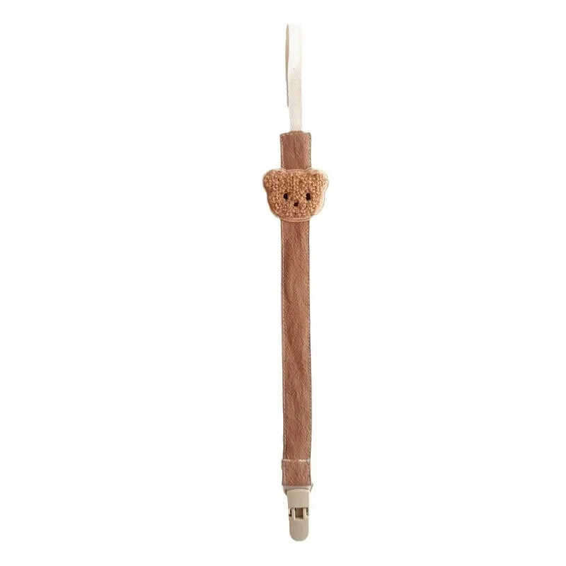 Cute Bear Baby Pacifier Clip Chain and Teething Holder