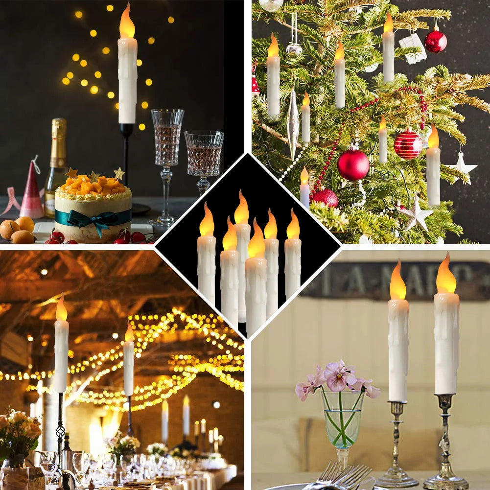 LED Flameless Taper Candles for Weddings and Home Decor