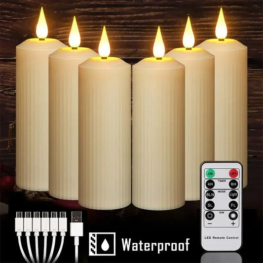 XMSJ Remote Control Rechargeable Flameless LED Tealight Candles
