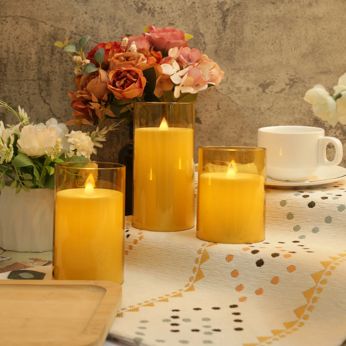 Flickering Flameless LED Candles with Timer Remote for Home Decor