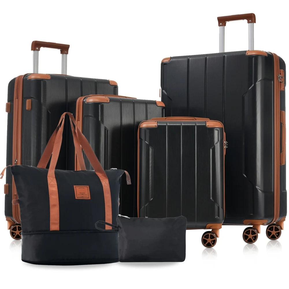 Expandable Hardshell Luggage Set With Spinner Wheels And TSA Lock
