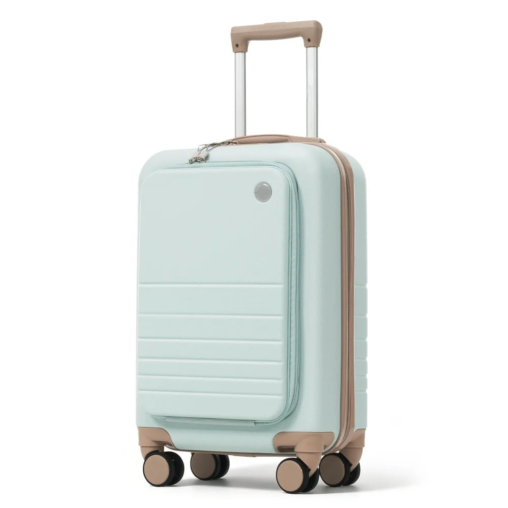 Expandable Carry On Luggage Travel Bag Set With USB Port