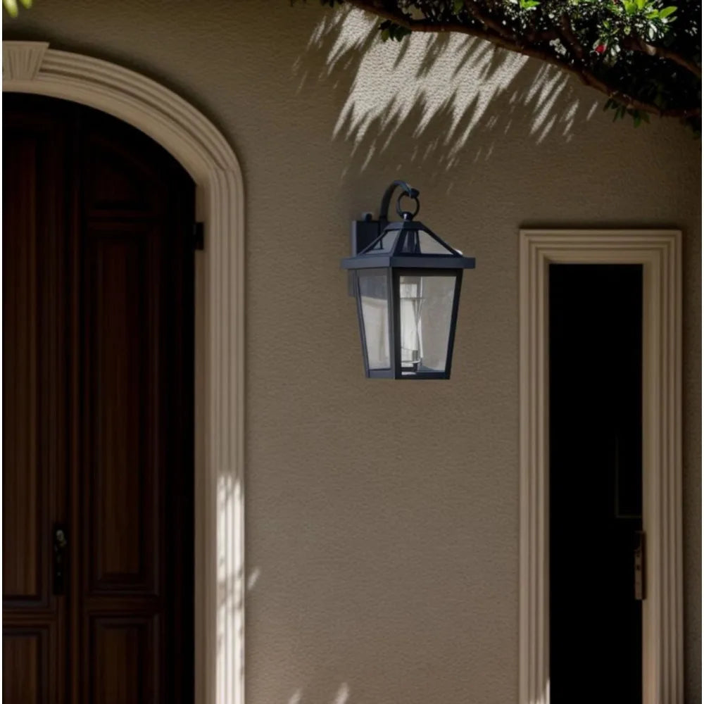 Dusk to Dawn Waterproof Outdoor Wall Light With Tempered Glass