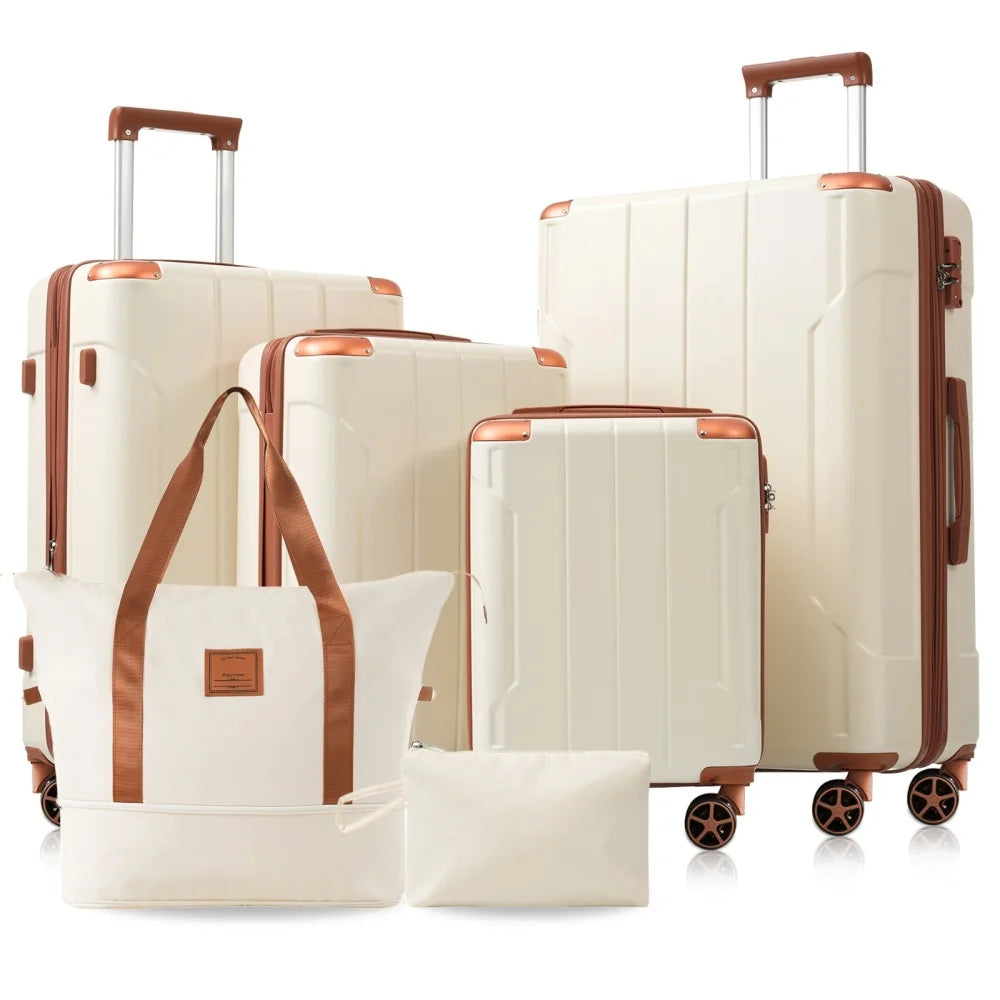Expandable Hardshell Luggage Set With Spinner Wheels And TSA Lock