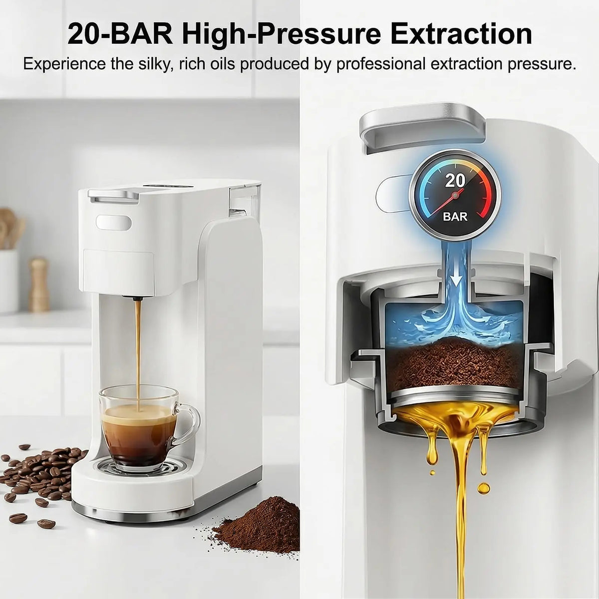 Four In One Hot And Iced Coffee Maker With Espresso Options