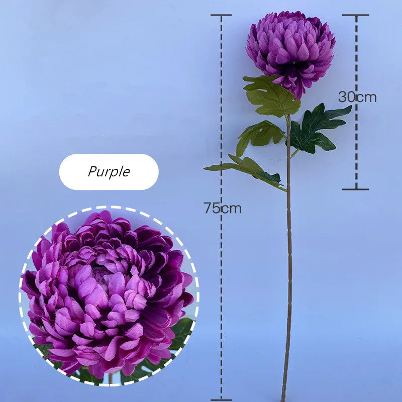 Large Single Chrysanthemum Country Style Living Room Flower Arrangement Artificial Flowers Wedding Shooting Props Decor Floral