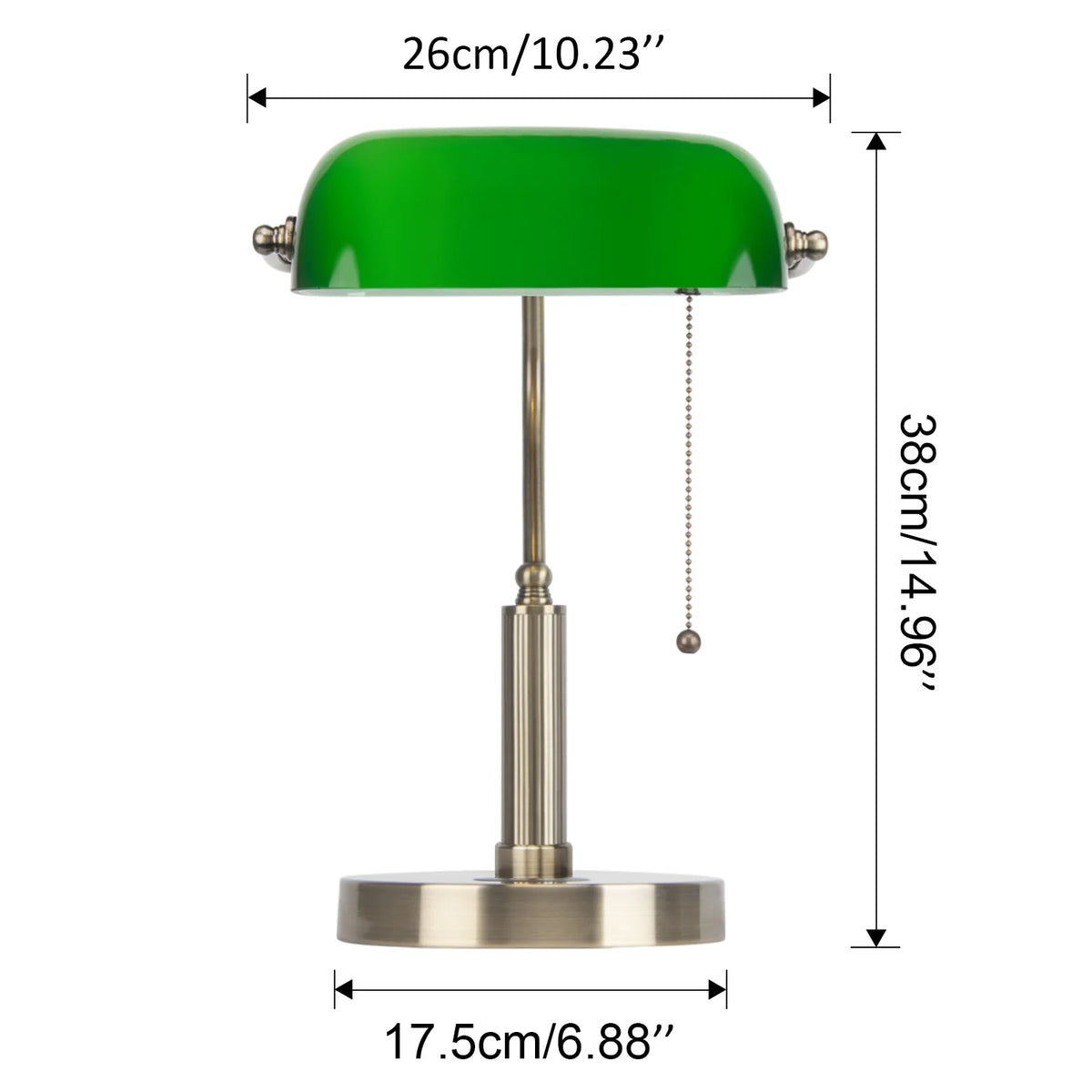 Traditional Banker Desk Lamp With USB Ports And Wireless Charging