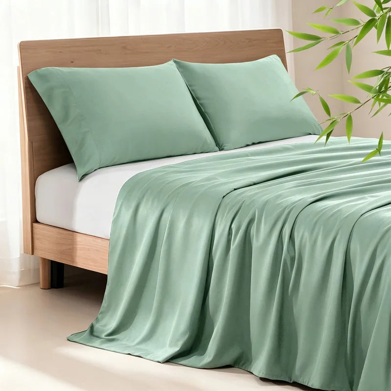 Bamboo Viscose Duvet Cover Set Cooling Breathable Bedding