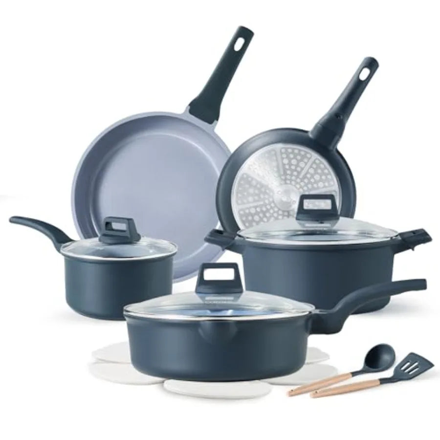 Ceramic Nonstick Cookware Set With Pots And Pans Non-Toxic