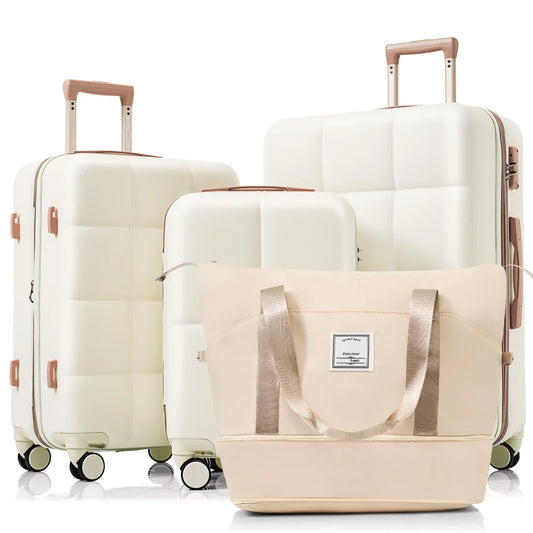 ABS Hardshell Luggage Set With Travel Bag And Spinner Wheels
