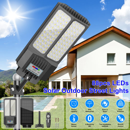 Outdoor Solar Street Light With Motion Sensor And Remote Control
