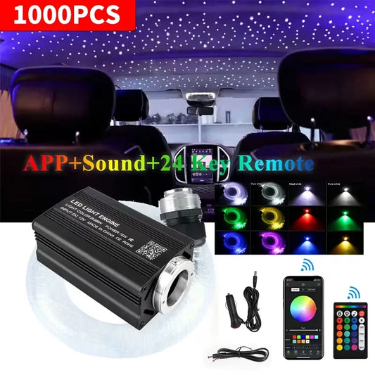 BRIVULGENT RGBW Fiber Optic Star Ceiling Light With App Control
